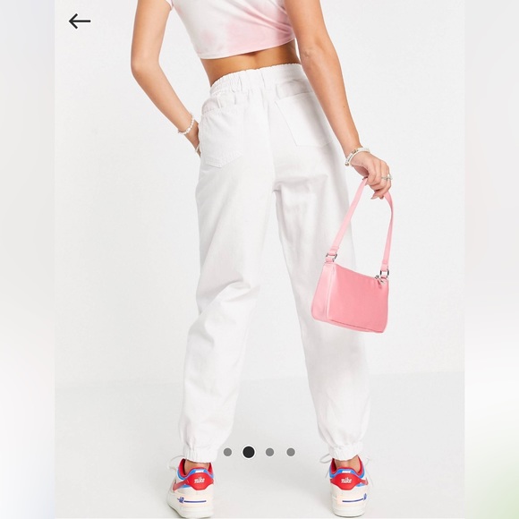 EUC Size 4 TOP SHOP white cargo pants - Picture 4 of 8